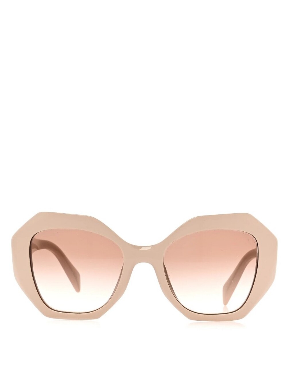 PRADA Women's Beige Oversized Geometric Sunglasses